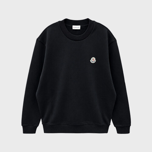 [몽클레어] 8G00051 809KR 999 가슴패치 맨투맨 블랙 남성 맨투맨 / TLS - Moncler