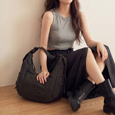 다크브라운 소프트 게임 미듐 숄더백 썸네일 6