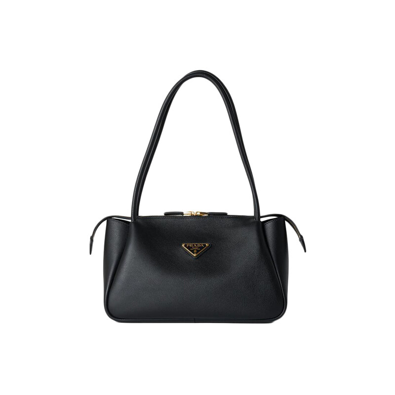 26FW 삼각로고 소프트 그레인 미디움 토트/숄더백 블랙 1BA444 2CYS F0002 - Prada