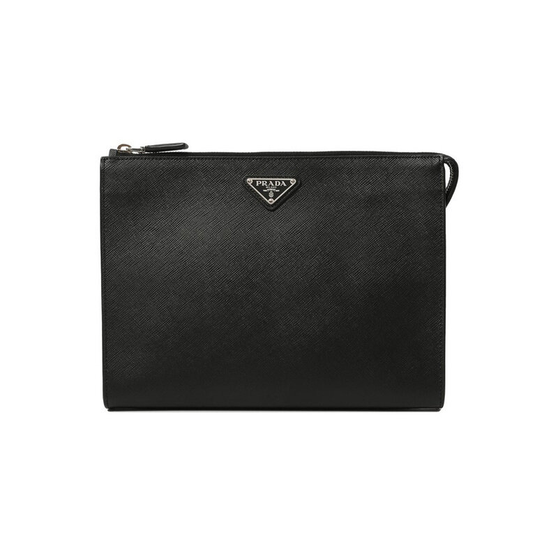 26FW 사피아노 삼각 로고 클러치백 블랙 2VF030 9Z2 F0002 - Prada