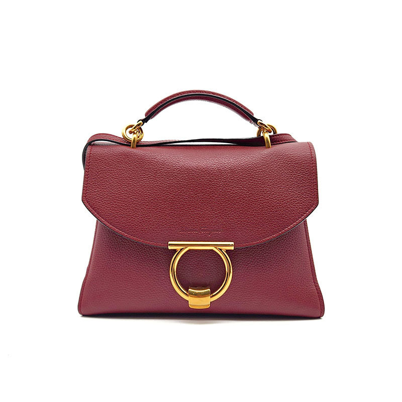 페라가모 간치니 마고 탑핸들 미듐 L580422 - Salvatore Ferragamo