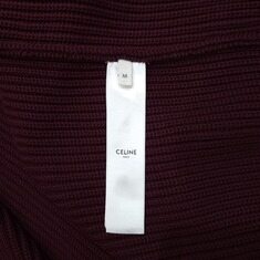 [럭스유] (새상품) M / 셀린느 컬리지 가디건 코튼 버건디 에크루 2AD7O192W 썸네일 7
