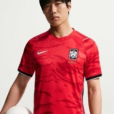 [국내배송] 나이키 대한민국 홈 드라이핏 국대 유니폼 레드 블랙 2026 논마킹버전 IB5328-679 썸네일 2