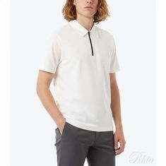 띠어리 26SS 라이더 쿼터 집 폴로 in 릴레이 저지 N0196509 100 인 썸네일 1