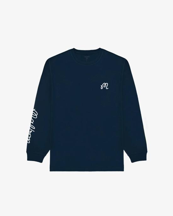 26SS 말본 긴팔 티셔츠 M9401NVY NAVY DOM - Malbon