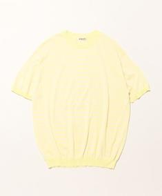 26SS 오라리 반팔 티셔츠 A26ST02SB YELLOW PINK STRIPE DOM 썸네일 1