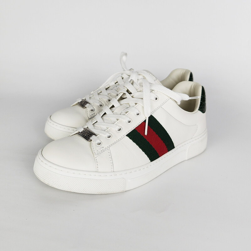 구찌 화이트 에이스 757943 36[230mm] 여성 로우탑 스니커즈 607606233 - Gucci