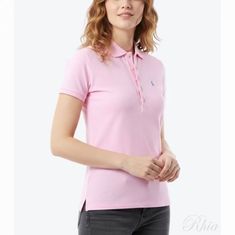 폴로랄프로렌 포니로고 자수 스트레치 코튼 반팔 카라티 211870245013 썸네일 1