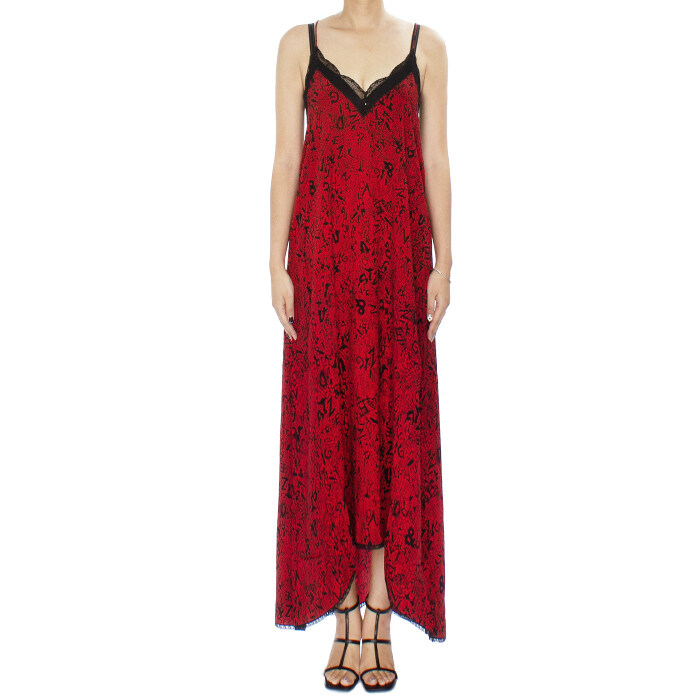 쟈딕앤볼테르 여성 RISTY 리스티 롱 원피스 크림슨 WWDR01390 - Zadig & Voltaire