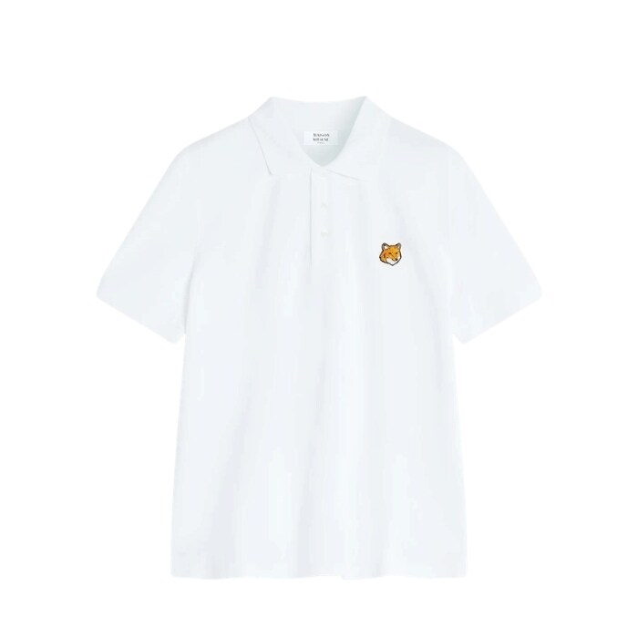메종키츠네 폭스 헤드 레귤러 폴로 티셔츠 PM00209KP0002 P100 - Maison Kitsune