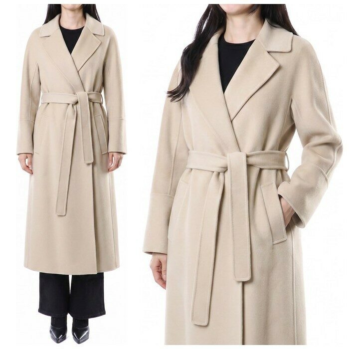 막스마라 ELISA 100% 버진울 벨티드 코트(베이지)/2619011021 000 077 - Max Mara