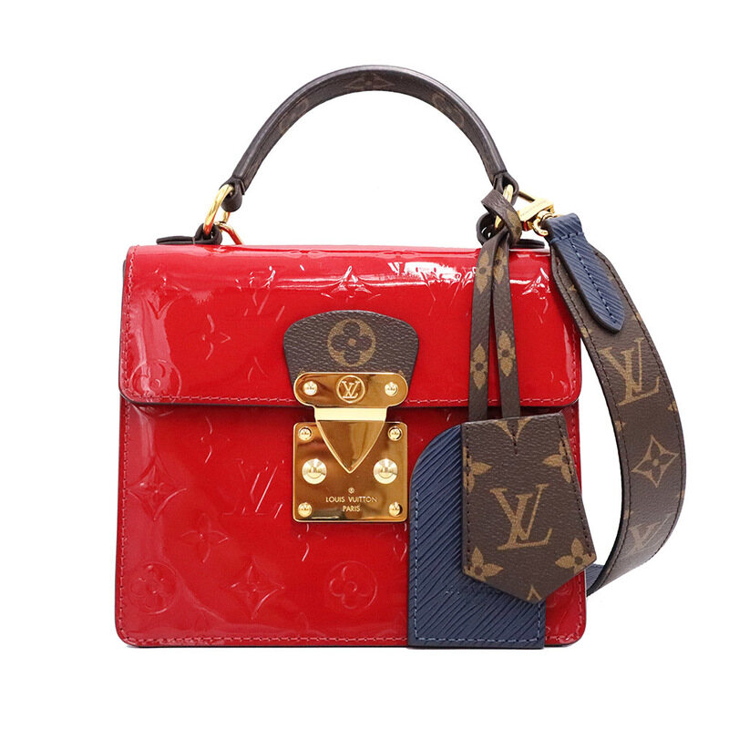 Louis Vuitton(루이비통) M90505 스칼렛 레드 베르니 레더 금장 스프링 스트리트 탑핸들 2WAY - Louis Vuitton
