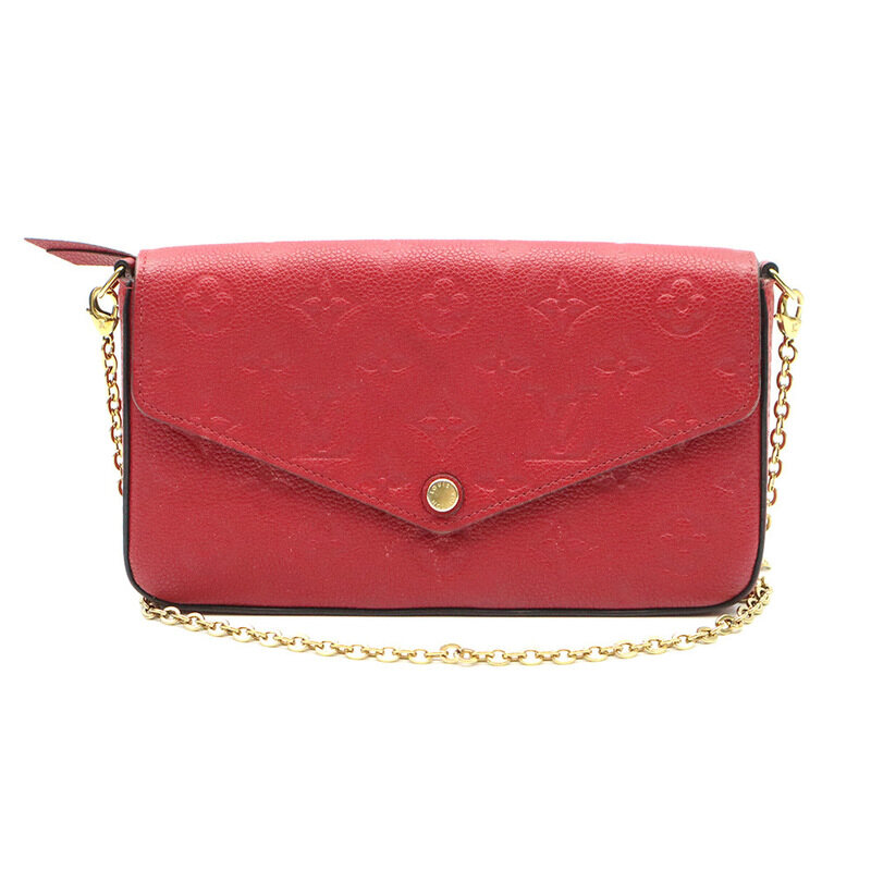 Louis Vuitton(루이비통) M63700 레드 모노그램 앙프렝뜨 포쉐트 펠리시 체인 장지갑 크로스백 - Louis Vuitton