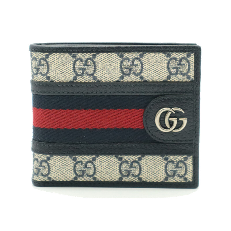 Gucci(구찌) 597606 GG 수프림 캔버스 블랙 레더 오피디아 반지갑 - Gucci