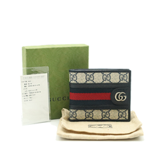 Gucci(구찌) 597606 GG 수프림 캔버스 블랙 레더 오피디아 반지갑 썸네일 1