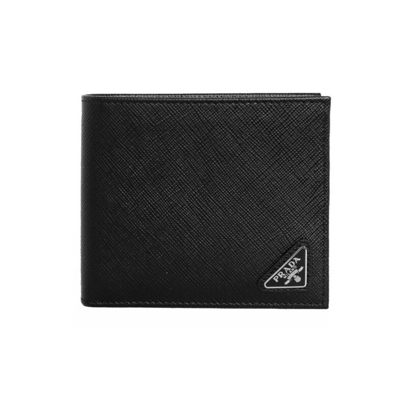 26FW 사피아노 삼각로고 반지갑 블랙 2MO513 QHH F0002 - Prada