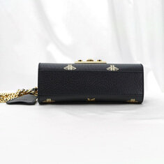 Gucci(구찌) 432182 블랙 레더 비 스타 패들락 스몰 숄더백 썸네일 5