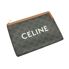 Celine(셀린느) 10D672BZQ.04LU 트리오페 스몰 캔버스 탄 램스킨 파우치 썸네일 5