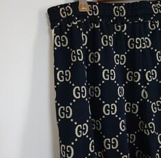 M 구찌 네이비 GG 모노그램 바지 (조거/팬츠) 550656 썸네일 1