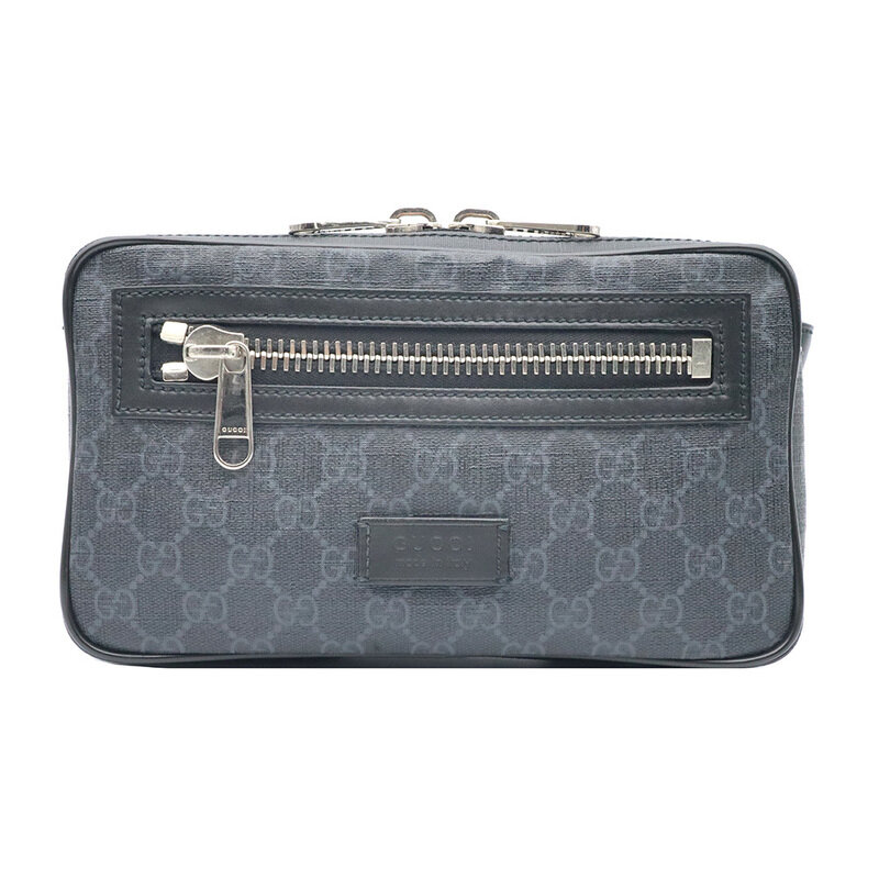 Gucci(구찌) 474293 블랙 소프트 GG 수프림 WEB 스트랩 벨트백 힙색 - Gucci