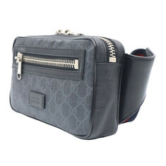 Gucci(구찌) 474293 블랙 소프트 GG 수프림 WEB 스트랩 벨트백 힙색 썸네일 1