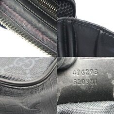 Gucci(구찌) 474293 블랙 소프트 GG 수프림 WEB 스트랩 벨트백 힙색 썸네일 5