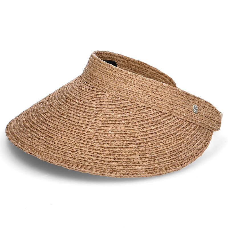국내배송 26SS 헬렌카민스키 커스틴 라피아 브레이드 바이저 썬캡 HAT52474 NOUGAT - Helen Kaminski