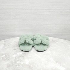 [럭스유] 36.5 / 에르메스 시어링 오란 샌들 슬리퍼 민트 썸네일 1