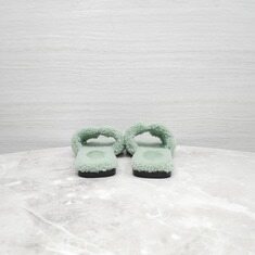 [럭스유] 36.5 / 에르메스 시어링 오란 샌들 슬리퍼 민트 썸네일 3