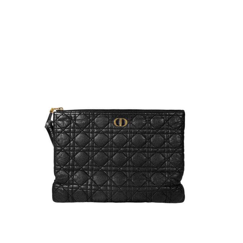 [중고명품비아르] 디올 서플 까나쥬 카로 데일리 클러치백 블랙 라지 S5086UWHC - Christian Dior