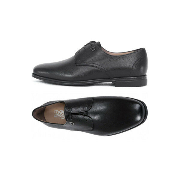 스펜서 SPENCER 레이스업 더비 슈즈 블랙 0723700 - Salvatore Ferragamo