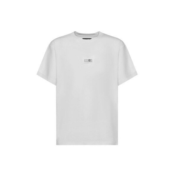 26SS MM6 로고 패치 티셔츠 화이트 SH0GC0032 M20170 101 - Maison Margiela
