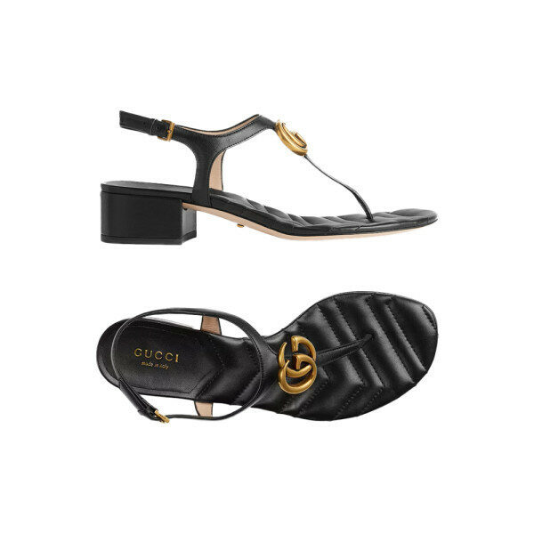 GG 스트랩 마틀라세 샌들 블랙 674840 BKO00 1000 - Gucci