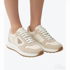 프라다 26SS 프랙스 2 0 리나일론 스웨이드 스니커즈 2EE436 ZJM F G000 F0304 썸네일 1