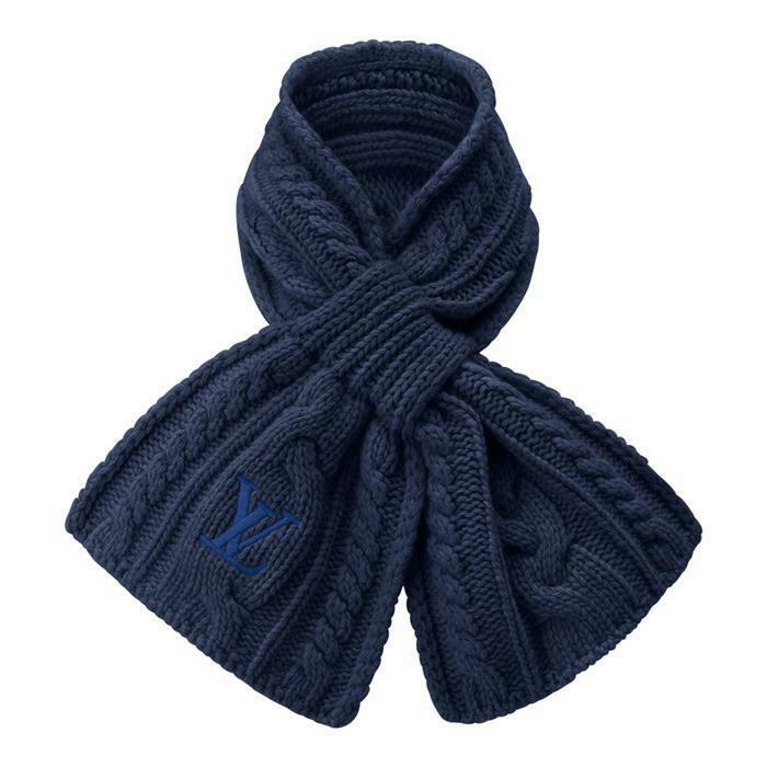 [밀라코/국내발송] 루이비통 온리 LV 미니 케이블 머플러 네이비 M96755 - Louis Vuitton