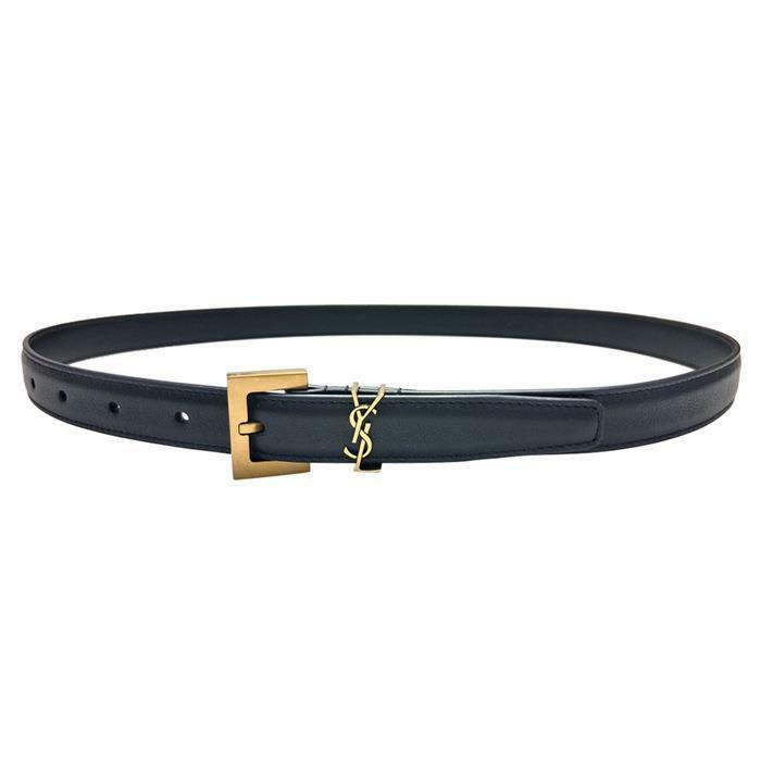 생로랑 여성 카산드라 가죽벨트 554465 BOO0W 1000 - Saint Laurent