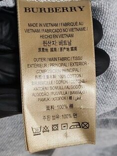 M 버버리 그레이 기사 자수 남성 반팔 카라티 4055120 썸네일 8