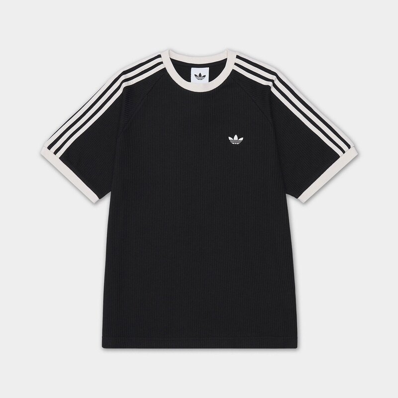 [국내배송] 아디다스 와플 3S 반팔 티셔츠 블랙 커플티 KW7444 - Adidas