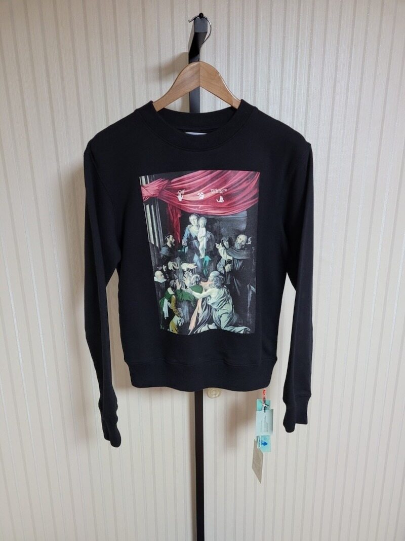 [S] 오프화이트 카라바조 맨투맨 새 상품 - Off White