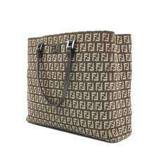 Fendi(펜디) 8BH133 FF로고 자가드 주키노 브라운 레더 트리밍 토트백 썸네일 2