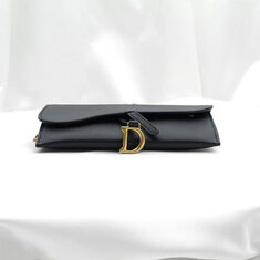 Dior(크리스챤디올) S5614CBAA_M900 블랙 레더 새들 SADDLE 파우치 WOC 체인 크로스백 썸네일 5