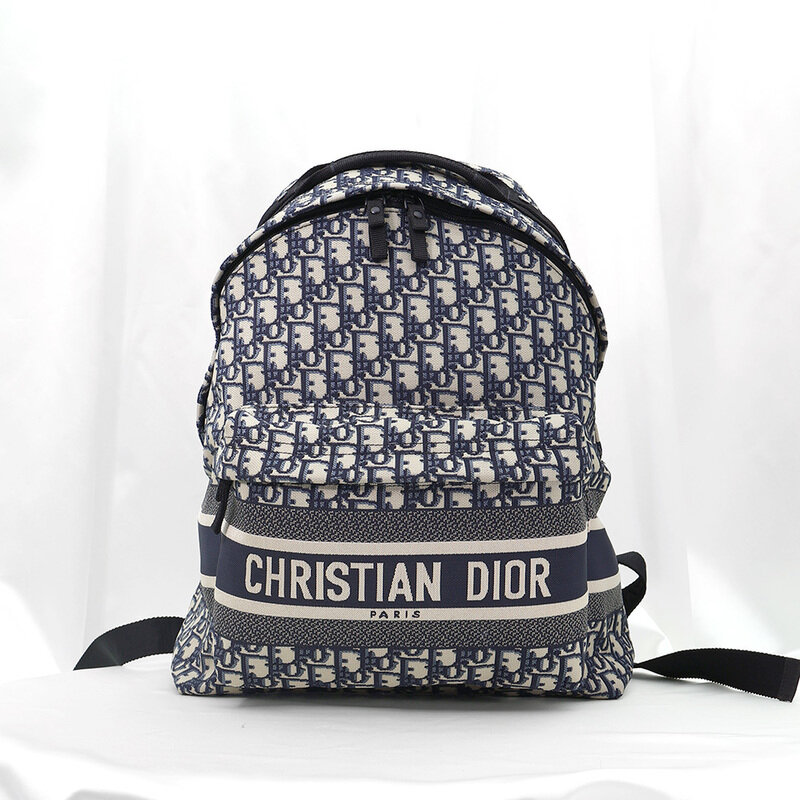 Dior(크리스챤디올) M6104STZQ-M928 블루 오블리크 자카드 트래블 백팩 - Christian Dior