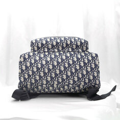 Dior(크리스챤디올) M6104STZQ-M928 블루 오블리크 자카드 트래블 백팩 썸네일 4