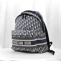 Dior(크리스챤디올) M6104STZQ-M928 블루 오블리크 자카드 트래블 백팩 썸네일 1