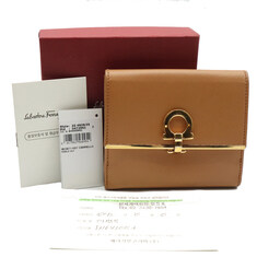 Ferragamo(페라가모) 22 4639 카멜로 금장 간치니 중지갑 썸네일 1