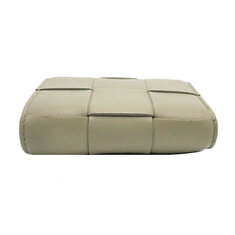 Bottega Veneta(보테가베네타) 651372 카키 램스킨 인트레치아토 위빙 3단 폴더형 지퍼 반지갑 썸네일 5