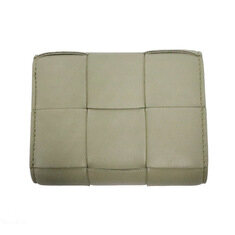 Bottega Veneta(보테가베네타) 651372 카키 램스킨 인트레치아토 위빙 3단 폴더형 지퍼 반지갑 썸네일 2