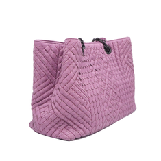 Bottega Veneta(보테가베네타) 428052 라벤더 핑크 카프스킨 체인 쇼퍼 미디움 숄더백 썸네일 4
