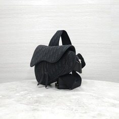 [럭스유] 디올 오블리크 자카드 새들백 블랙 1ADPO093 썸네일 1