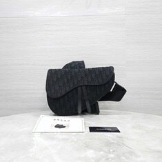 [럭스유] 디올 오블리크 자카드 새들백 블랙 1ADPO093 썸네일 9